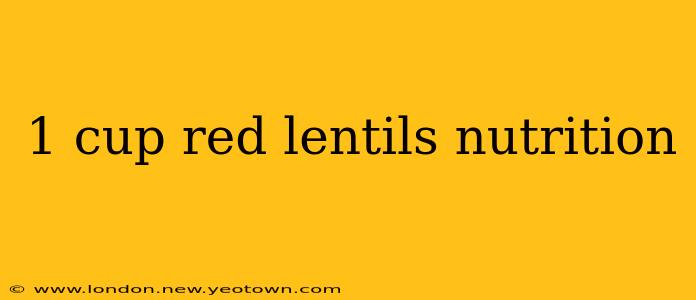 1 cup red lentils nutrition
