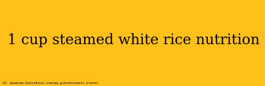 1 cup steamed white rice nutrition