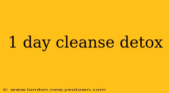 1 day cleanse detox