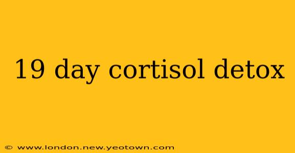 19 day cortisol detox