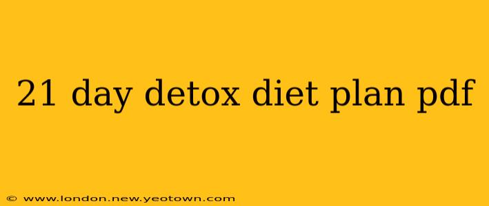 21 day detox diet plan pdf