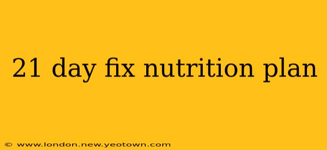21 day fix nutrition plan