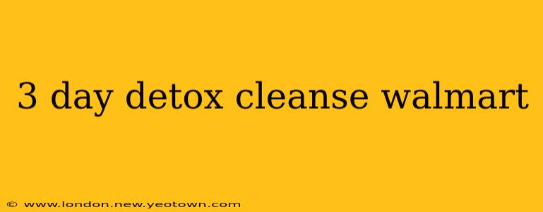 3 day detox cleanse walmart