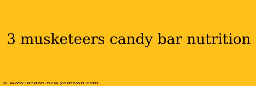 3 musketeers candy bar nutrition