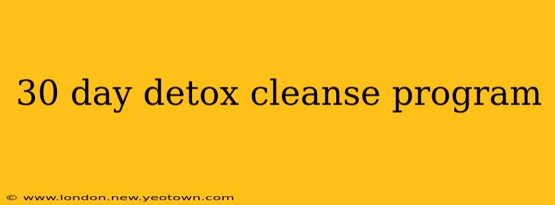 30 day detox cleanse program