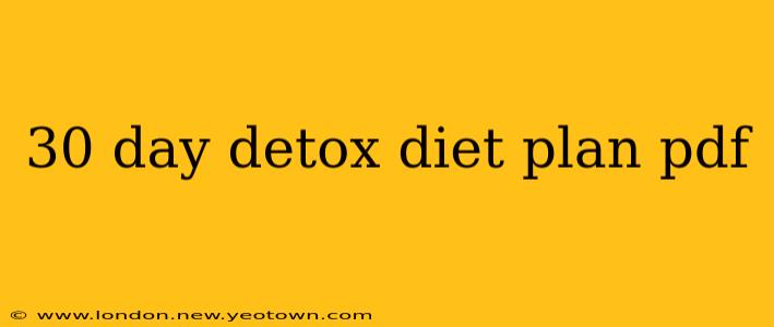 30 day detox diet plan pdf
