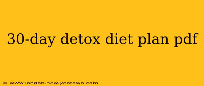 30-day detox diet plan pdf