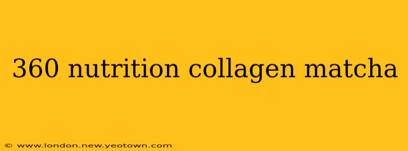 360 nutrition collagen matcha