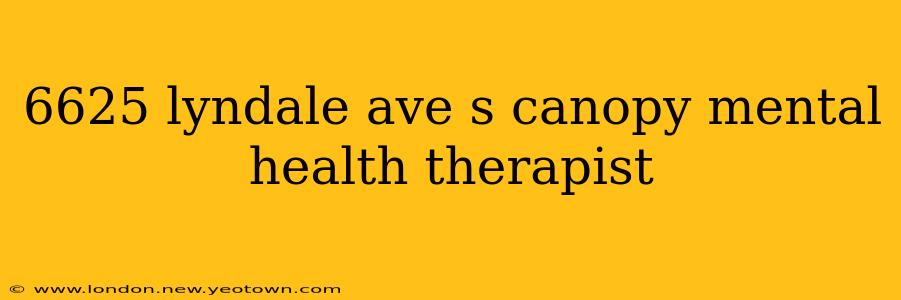 6625 lyndale ave s canopy mental health therapist