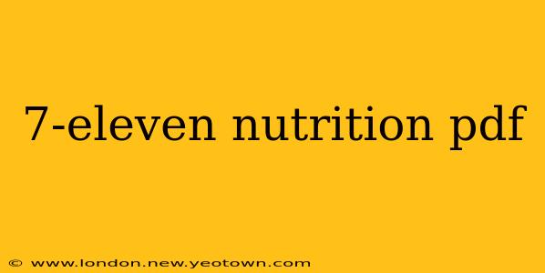 7-eleven nutrition pdf