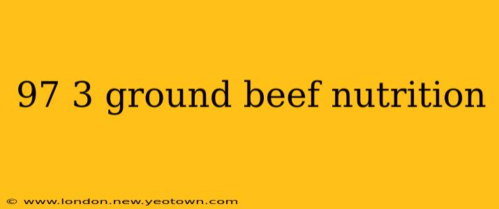 97 3 ground beef nutrition