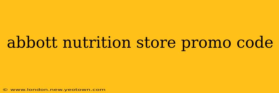 abbott nutrition store promo code