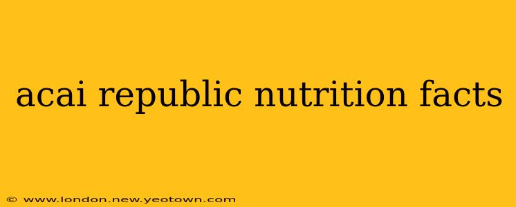 acai republic nutrition facts