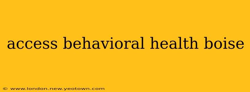 access behavioral health boise