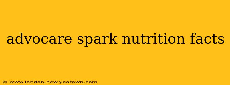 advocare spark nutrition facts