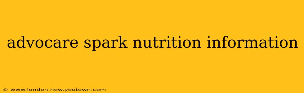 advocare spark nutrition information