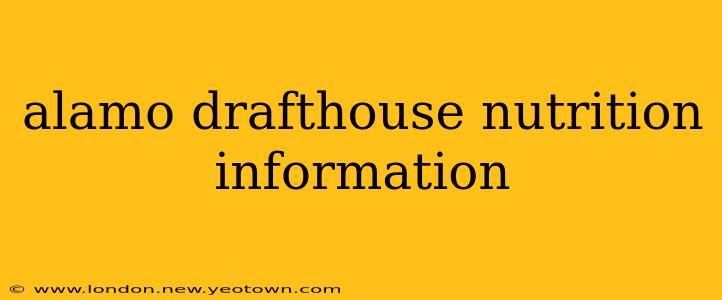 alamo drafthouse nutrition information