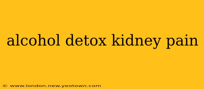 alcohol detox kidney pain