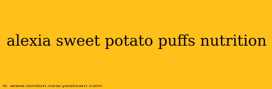 alexia sweet potato puffs nutrition
