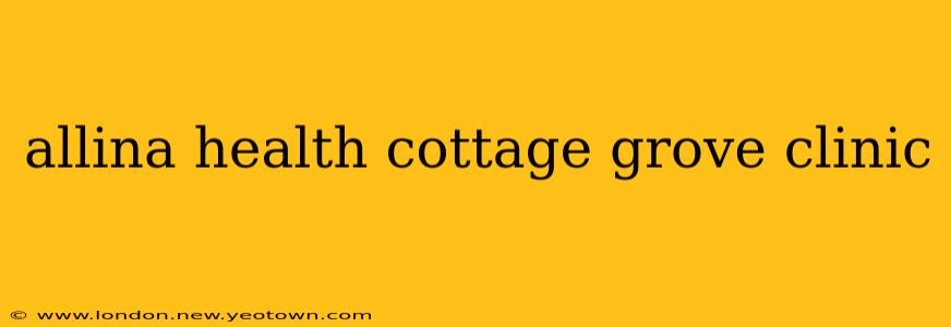 allina health cottage grove clinic