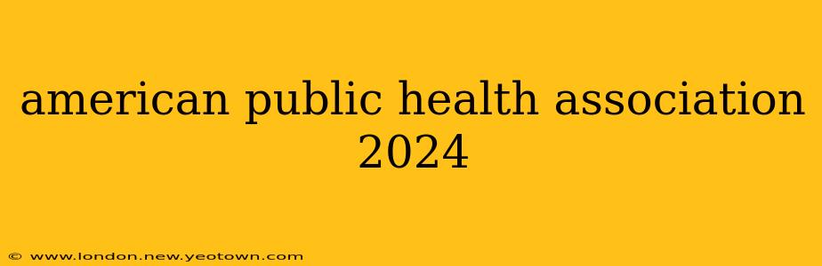 american public health association 2024