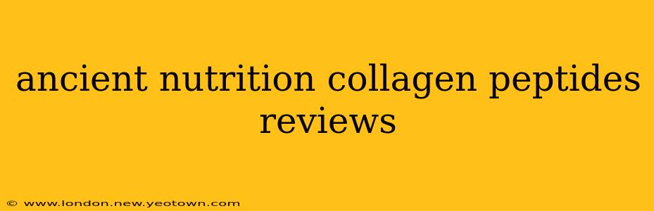 ancient nutrition collagen peptides reviews