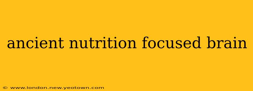 ancient nutrition focused brain