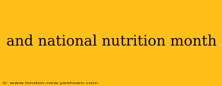 and national nutrition month