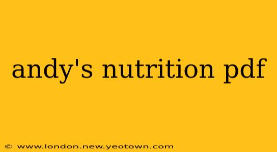 andy's nutrition pdf