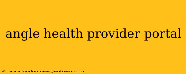 angle health provider portal