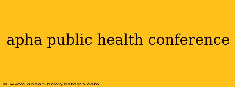 apha public health conference