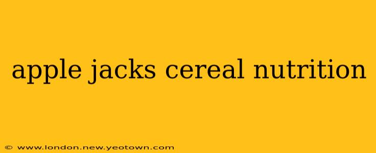 apple jacks cereal nutrition
