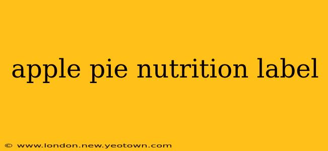 apple pie nutrition label