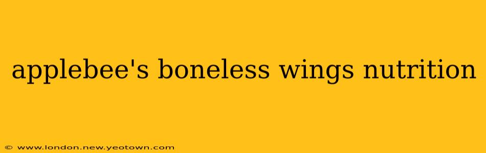 applebee's boneless wings nutrition