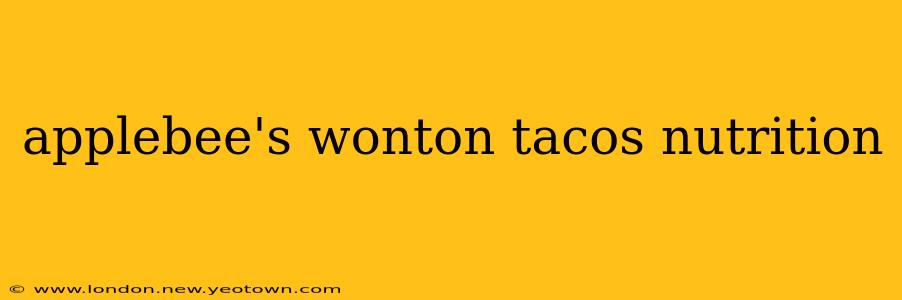 applebee's wonton tacos nutrition