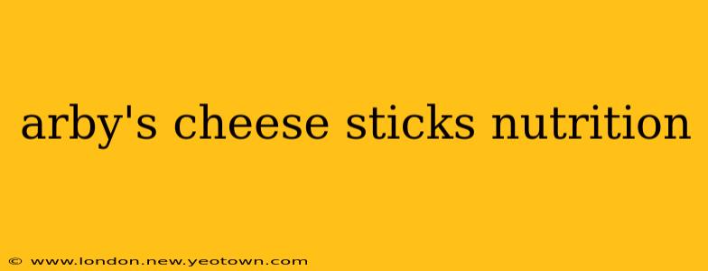 arby's cheese sticks nutrition