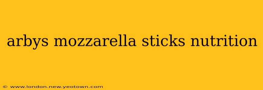 arbys mozzarella sticks nutrition