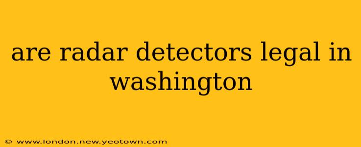 are radar detectors legal in washington
