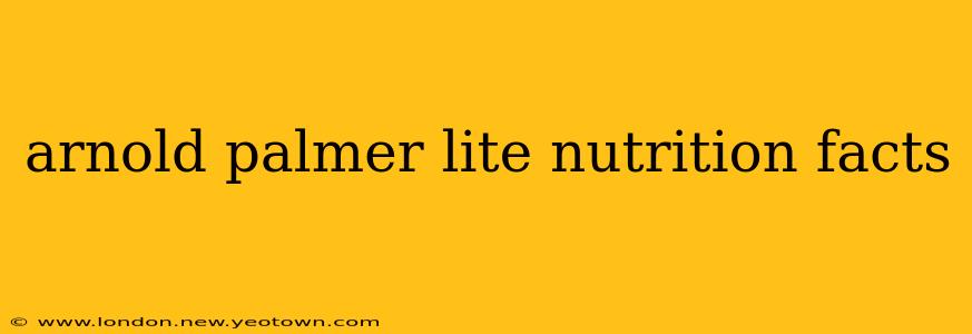 arnold palmer lite nutrition facts