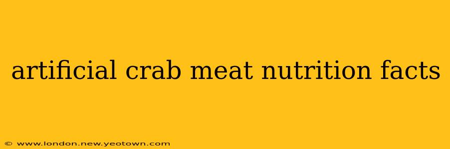artificial crab meat nutrition facts