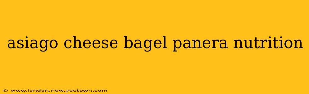 asiago cheese bagel panera nutrition