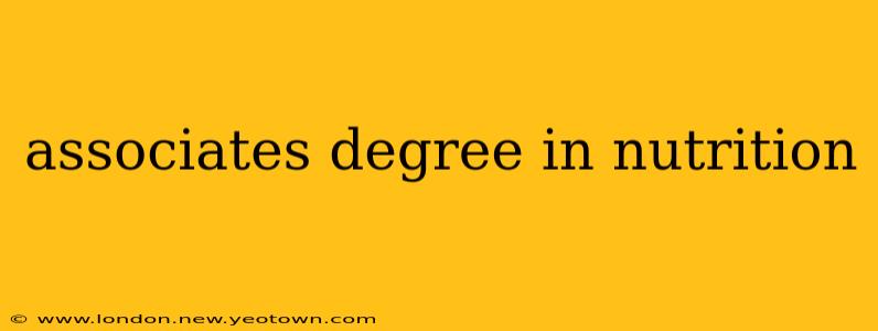 associates degree in nutrition