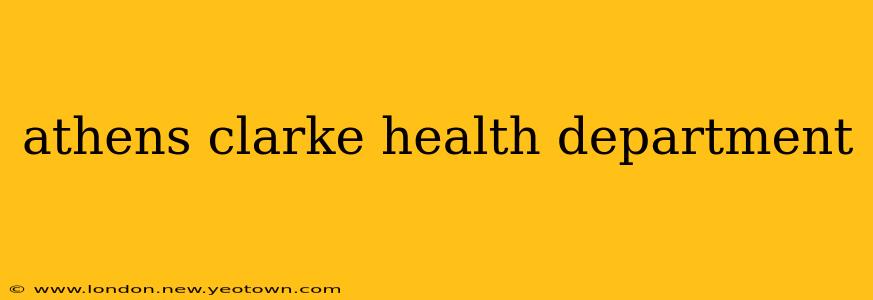athens clarke health department