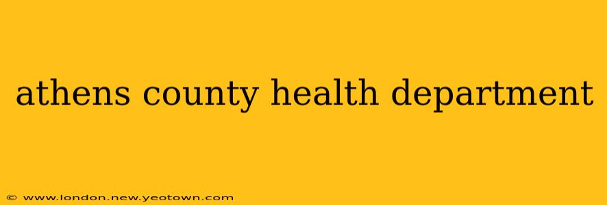 athens county health department