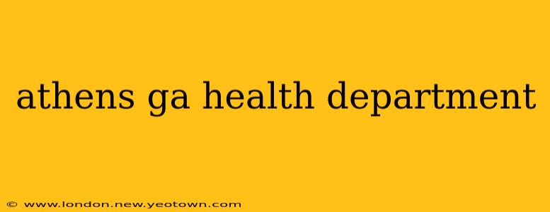 athens ga health department