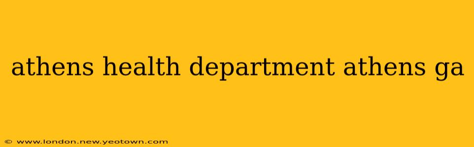 athens health department athens ga