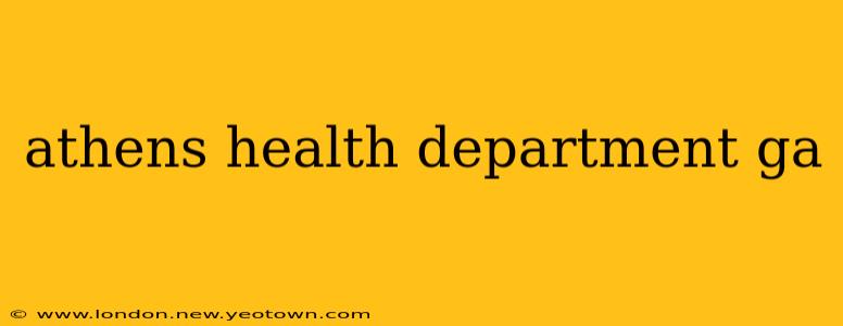 athens health department ga