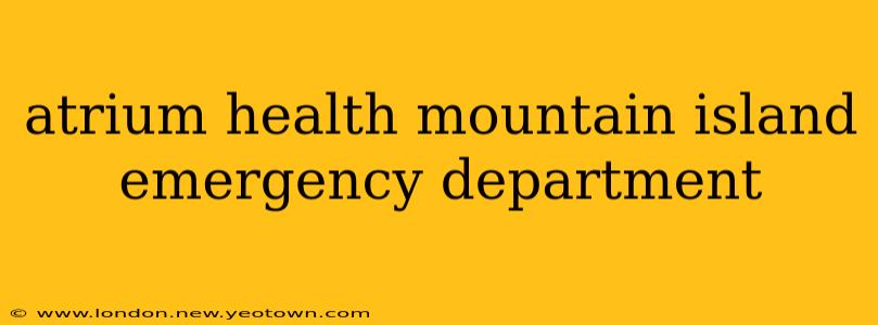 atrium health mountain island emergency department