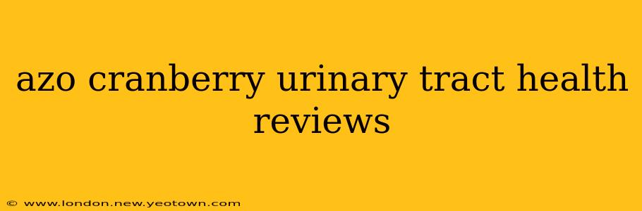 azo cranberry urinary tract health reviews