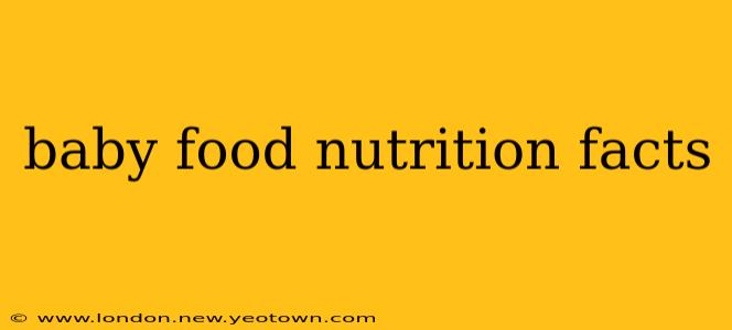 baby food nutrition facts